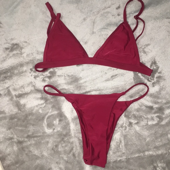 Zaful Other - Bikini Set Red size Small